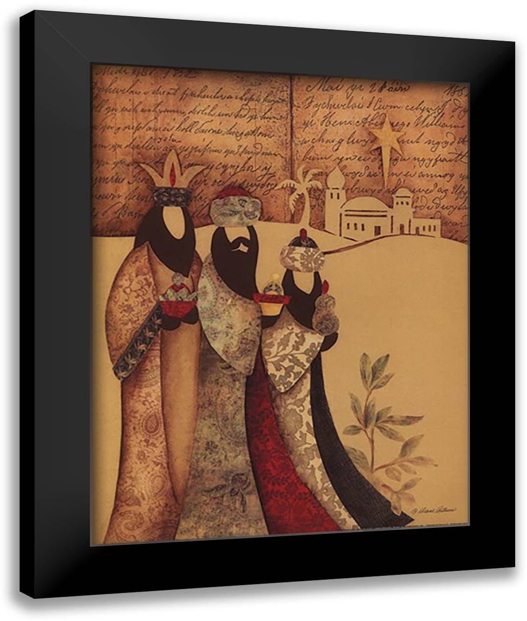 Three Wise Men 16x20 Black Modern Wood Framed Art Print Poster by Arthurs, Diane