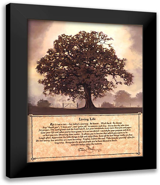 Living Life 26x32 Black Modern Wood Framed Art Print Poster by Mohr, Bonnie