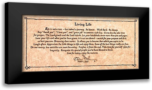 Living Life 28x16 Black Modern Wood Framed Art Print Poster by Mohr, Bonnie