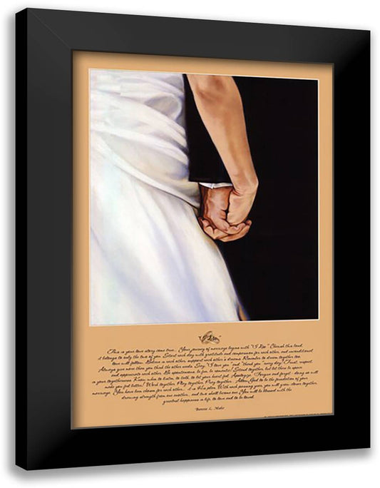 I Do 16x22 Black Modern Wood Framed Art Print Poster by Mohr, Bonnie