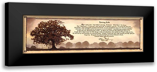 Living Life 40x16 Black Modern Wood Framed Art Print Poster by Mohr, Bonnie
