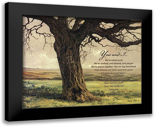 Forever 24x20 Black Modern Wood Framed Art Print Poster by Mohr, Bonnie