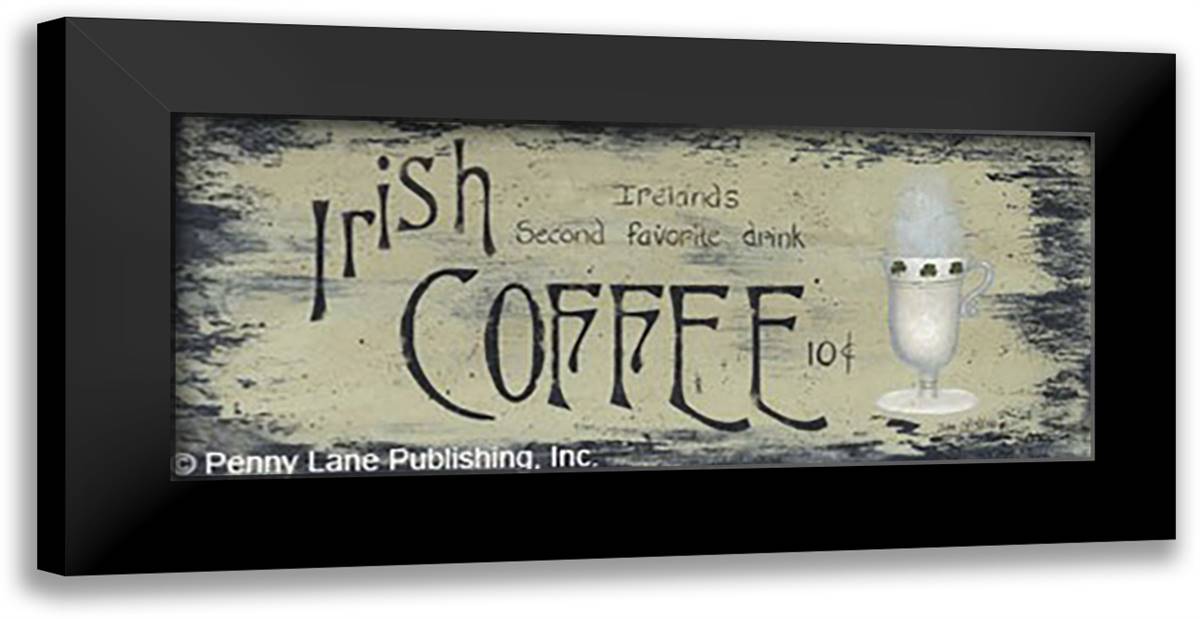John Sliney - Irish Coffee Size 24x12 Black Modern Wood Framed Art Print Poster by Sliney, John