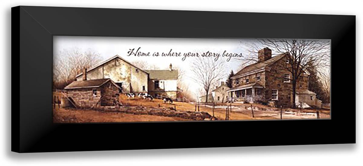 Your Story 22x10 Black Modern Wood Framed Art Print Poster by Rossini, John