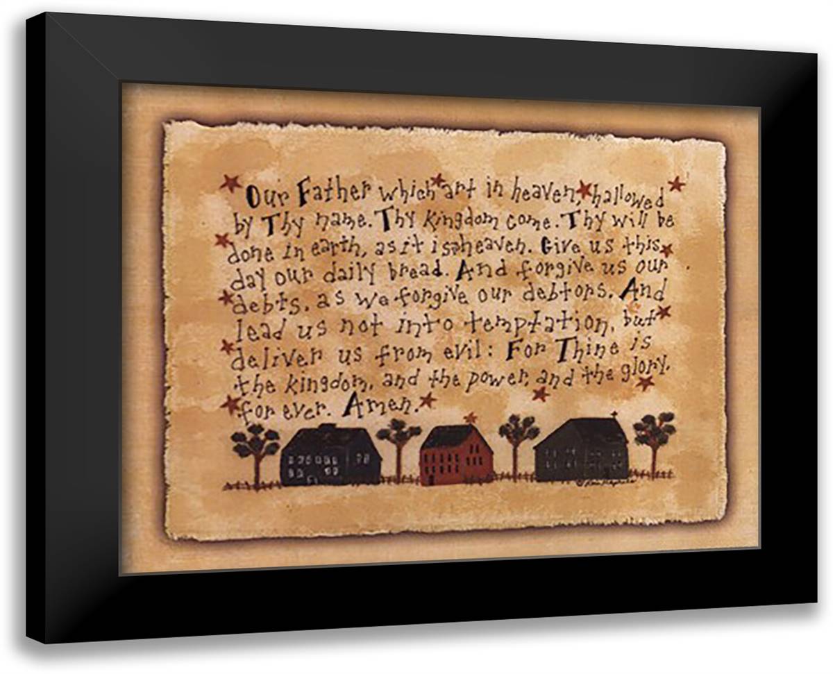 The Lord's Prayer 18x15 Black Modern Wood Framed Art Print Poster by Maphies, Lori