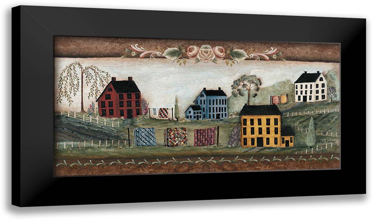 The Good Life 24x14 Black Modern Wood Framed Art Print Poster by Fischer, Pat
