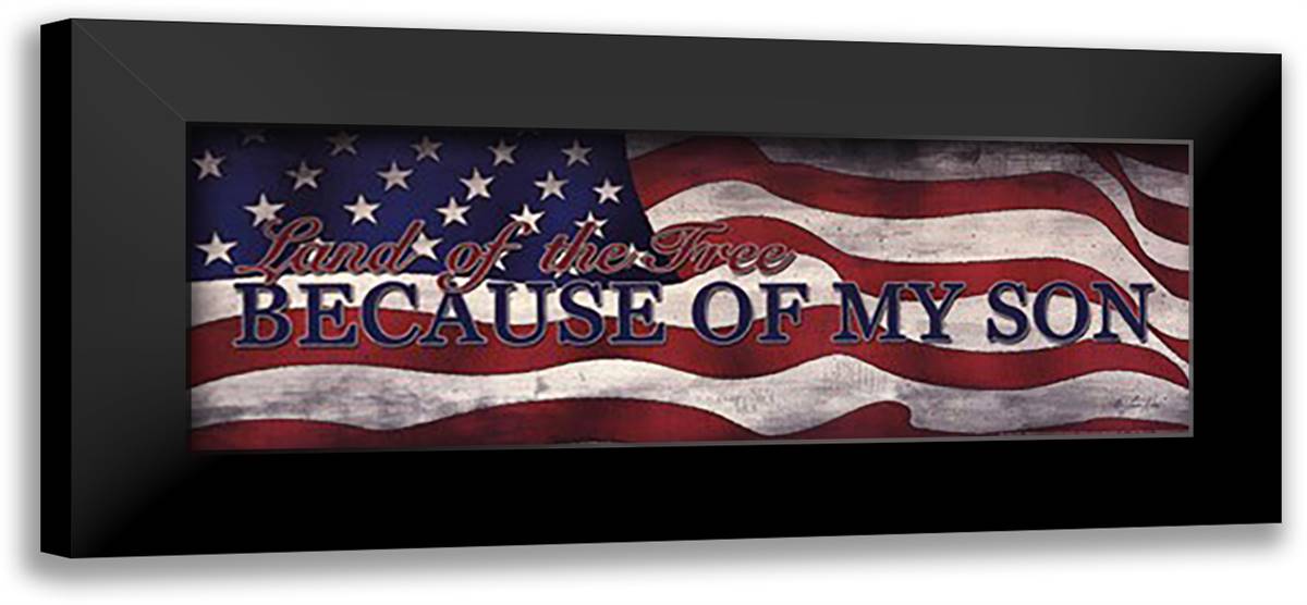 Military Son 22x10 Black Modern Wood Framed Art Print Poster by Rader, Lauren