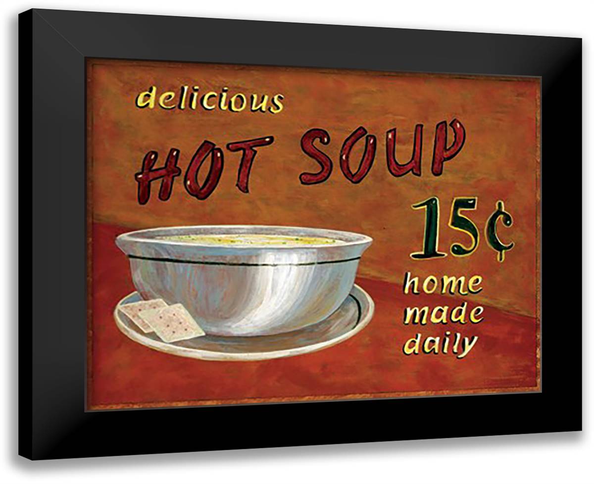 Hot Soup 18x15 Black Modern Wood Framed Art Print Poster by Franks, Beth