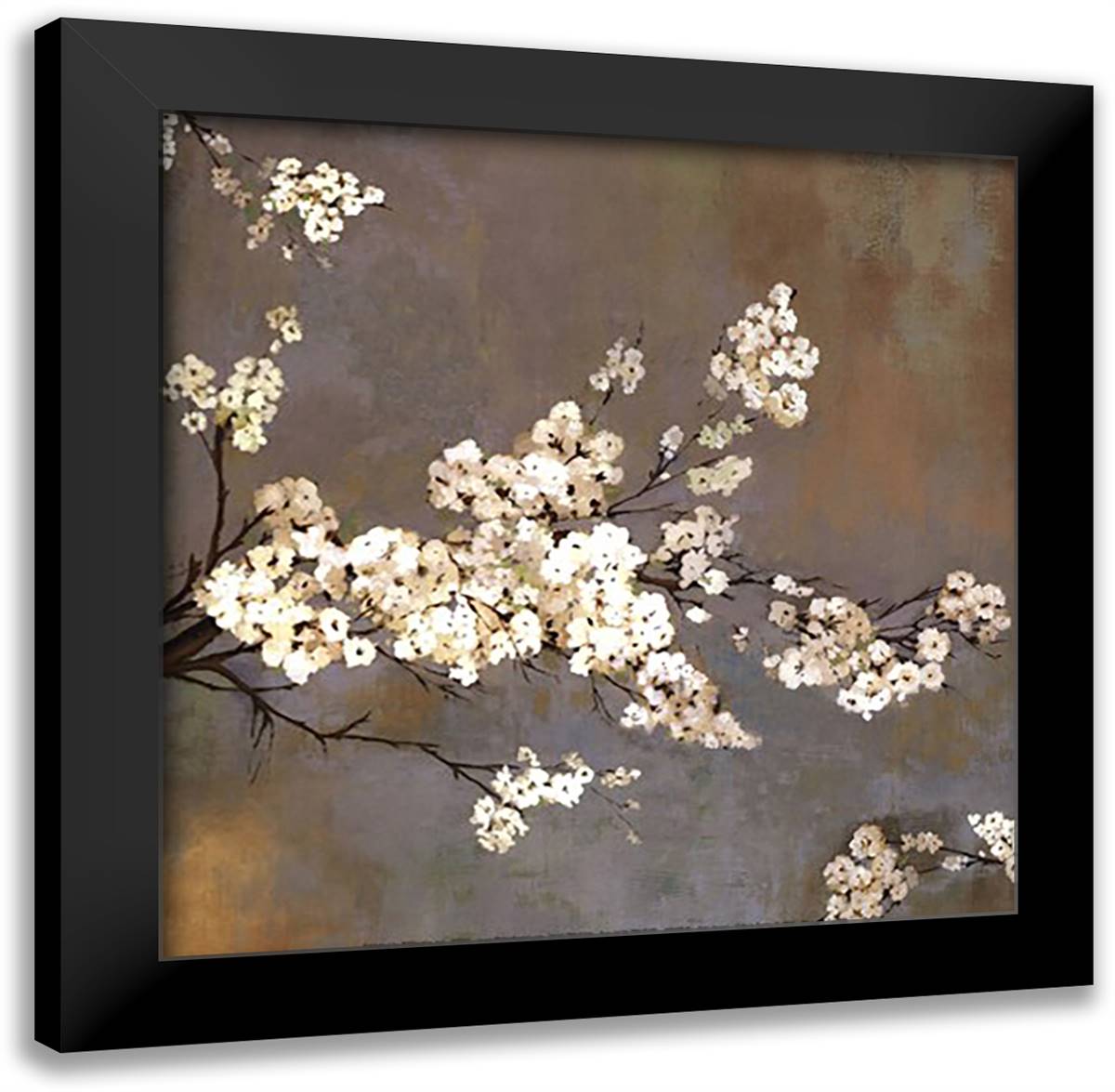 Ode To Spring II 16x16 Black Modern Wood Framed Art Print Poster by Jensen, Asia