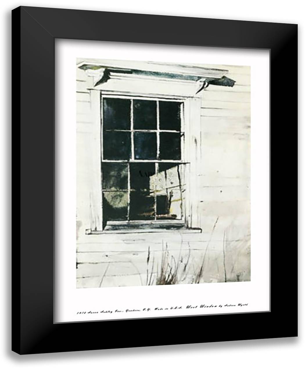 West Window 17x21 Black Modern Wood Framed Art Print Poster by Wyeth, Andrew
