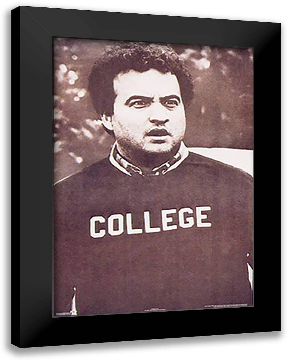 John Belushi - College 27x39 Black Modern Wood Framed Art Print Poster