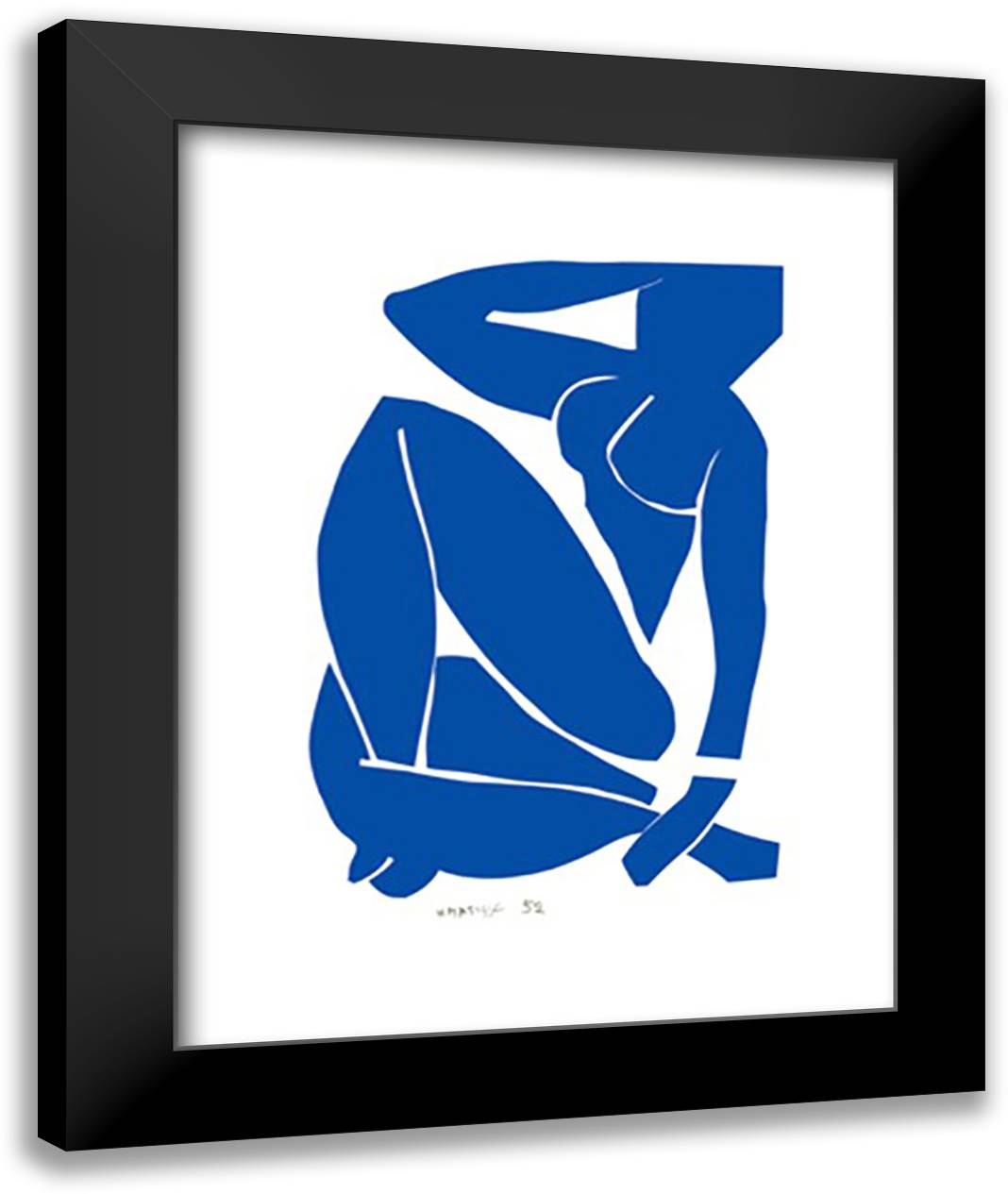 Blue Nude III 16x20 Black Modern Wood Framed Art Print Poster by Matisse, Henri