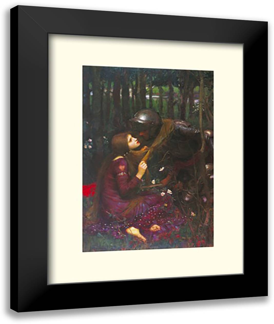 La Belle Dame Sans Merci 16x20 Black Modern Wood Framed Art Print Poster by Waterhouse, John William