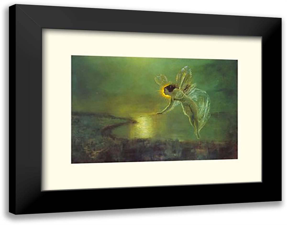 Spirit Of The Night 20x16 Black Modern Wood Framed Art Print Poster by Grimshaw, John Atkin