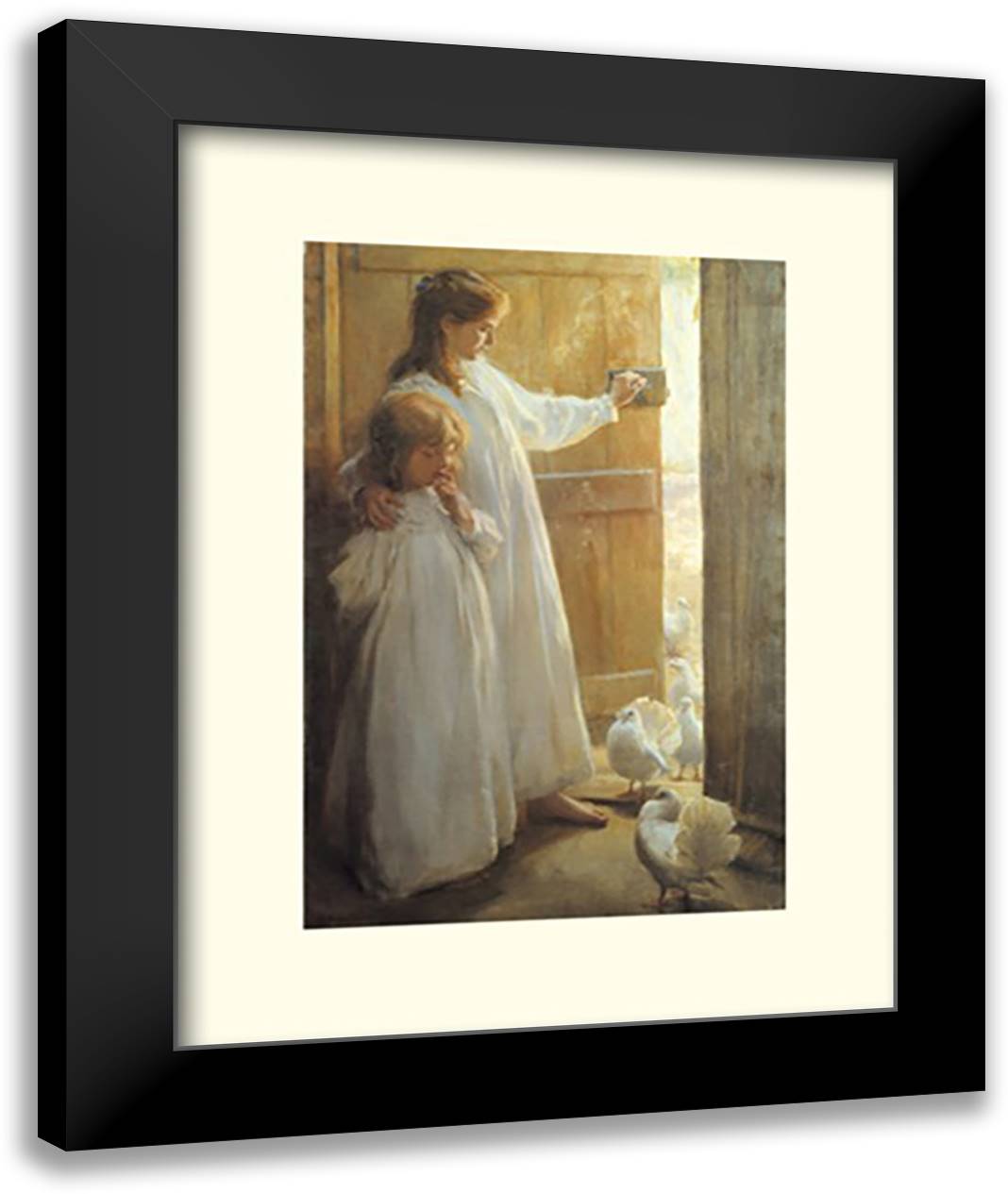 Sisters 16x20 Black Modern Wood Framed Art Print Poster by Fisher, Percy