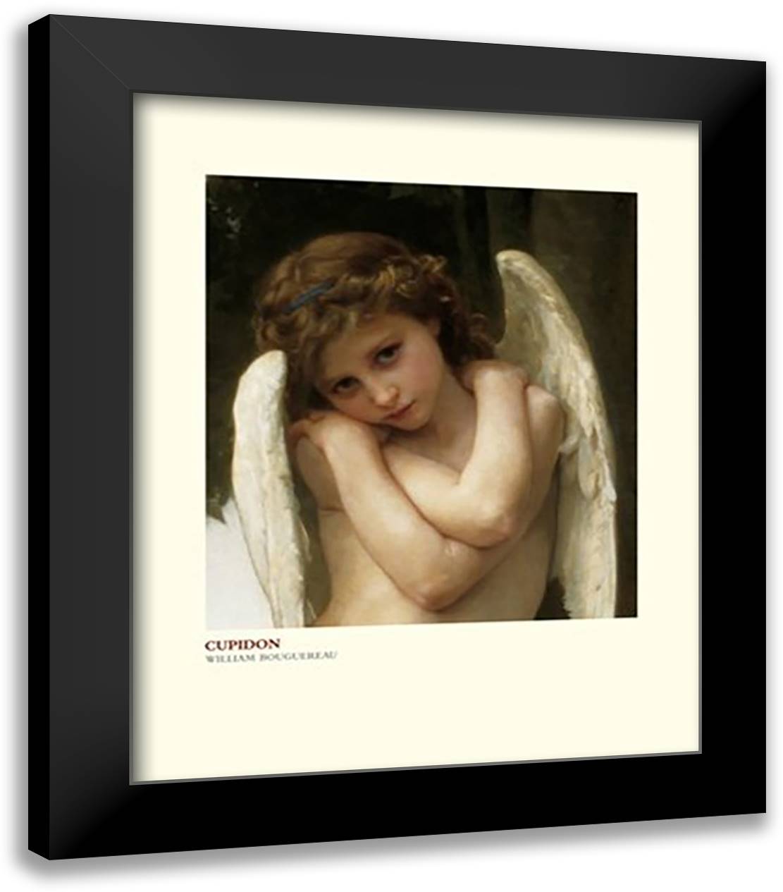 Cupidon 20x24 Black Modern Wood Framed Art Print Poster by Bouguereau, William Adolphe