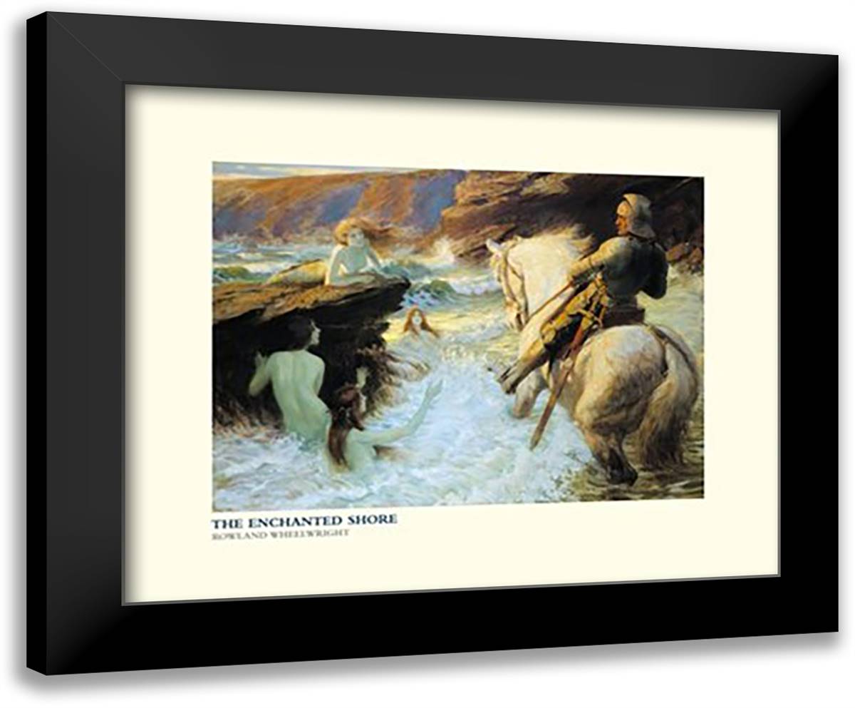 The Enchanted Shore 24x20 Black Modern Wood Framed Art Print Poster by Wheelwright, Roland