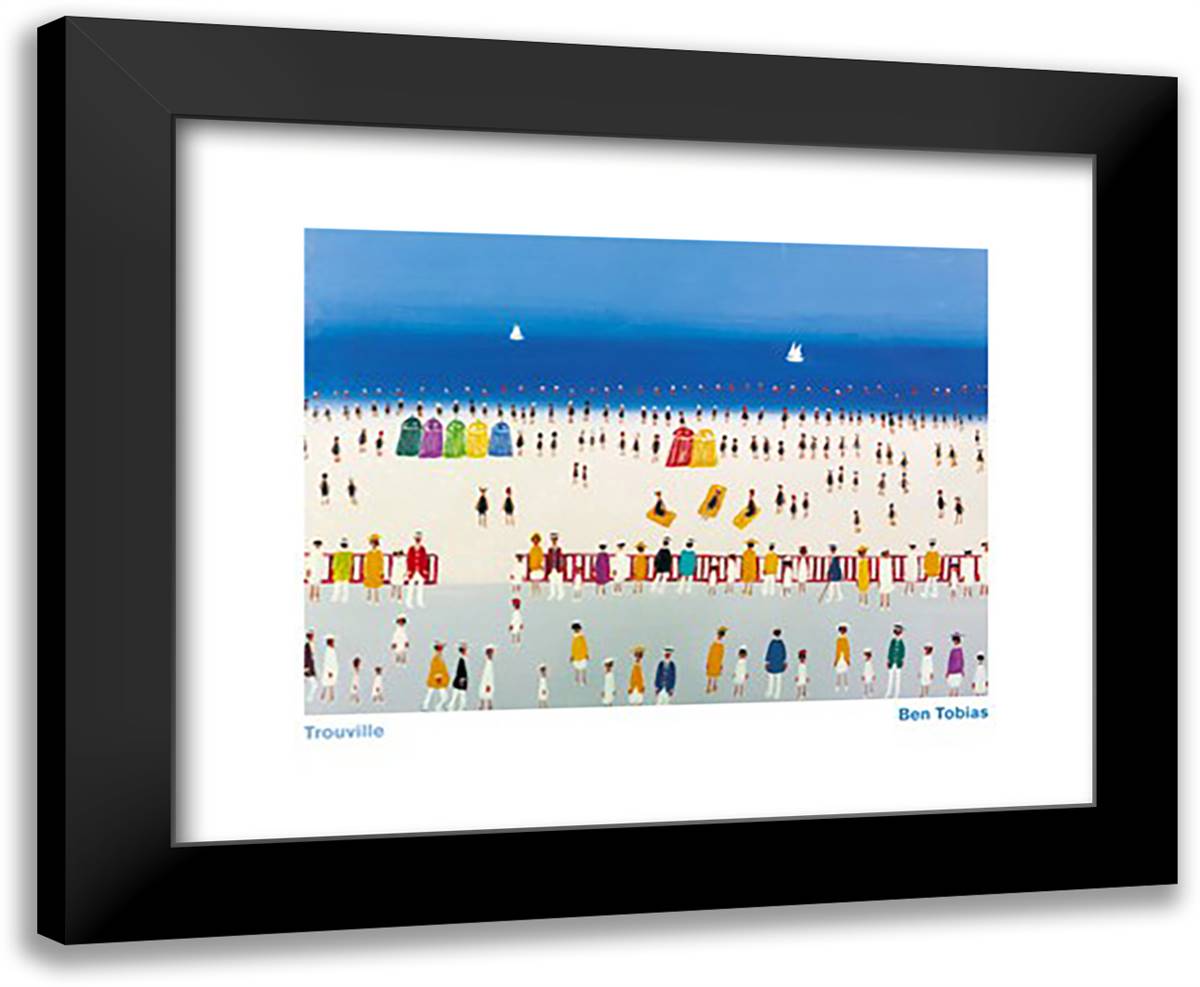 Trouville 10 24x20 Black Modern Wood Framed Art Print Poster by Tobias, Ben