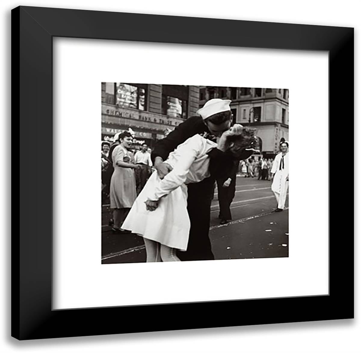 Kissing The War Goodbye In Tim 20x20 Black Modern Wood Framed Art Print Poster