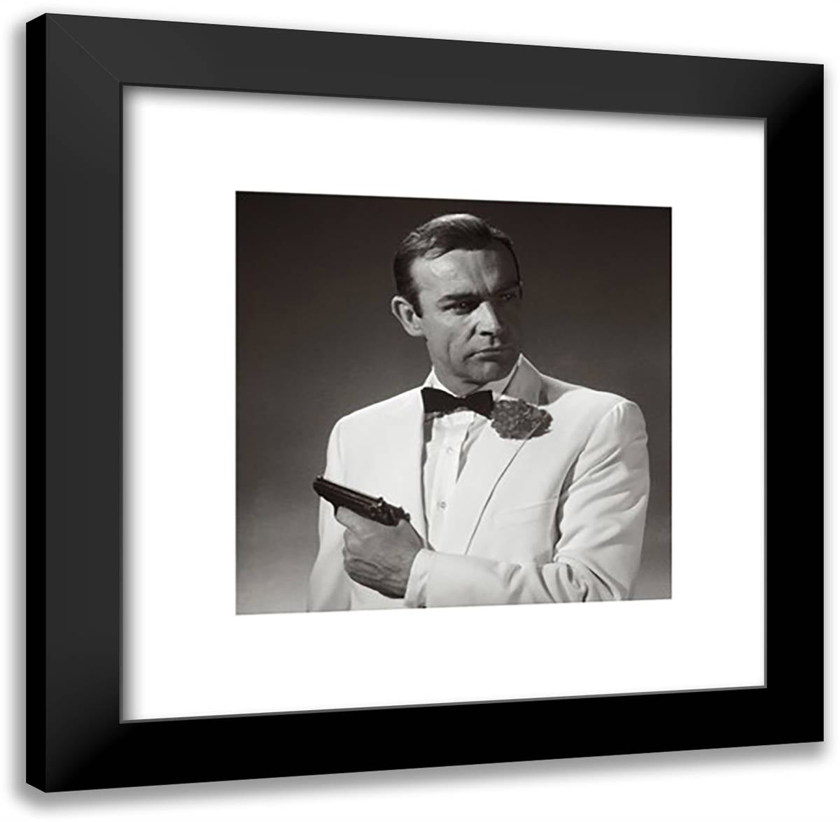 Sean Connery 24x20 Black Modern Wood Framed Art Print Poster by Rodger, George