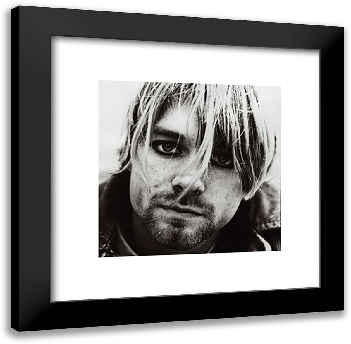 Kurt Cobain- Nirvana 24x20 Black Modern Wood Framed Art Print Poster