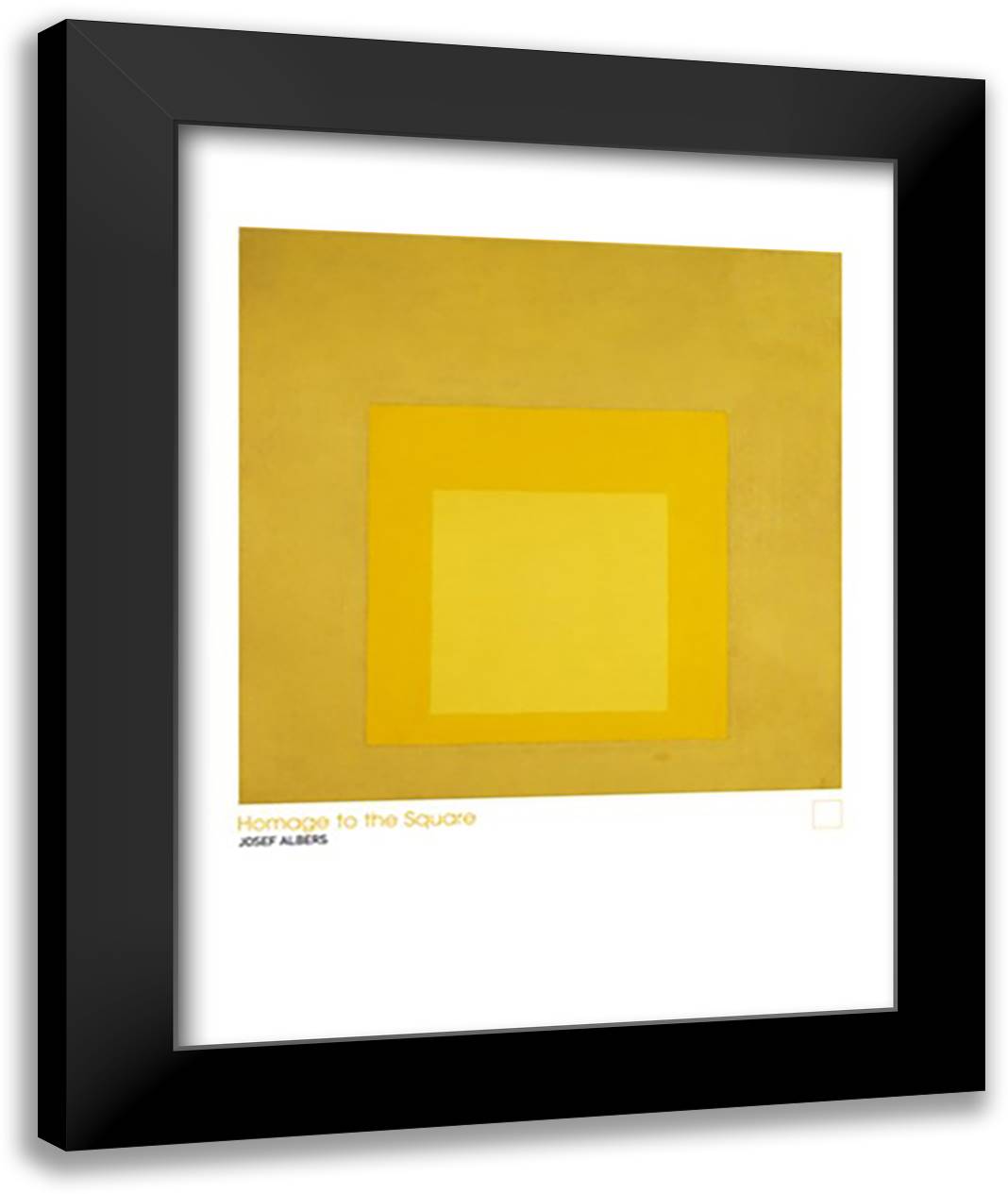 Yellow Climate (Homage To Squa 28x36 Black Modern Wood Framed Art Print Poster by Albers, Josef
