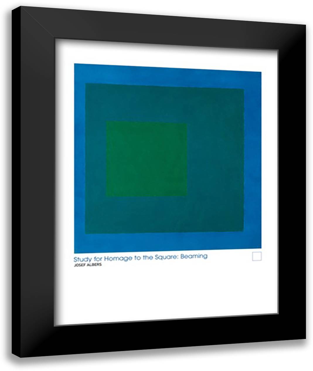 Study For Homage To The Square 28x36 Black Modern Wood Framed Art Print Poster by Albers, Josef