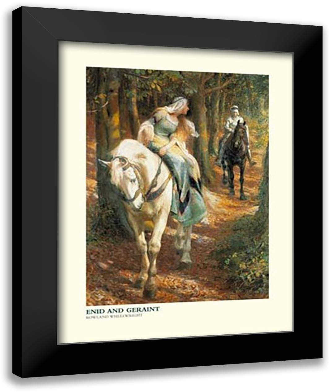 Enid and Geraint 28x36 Black Modern Wood Framed Art Print Poster by Wheelwright, Roland