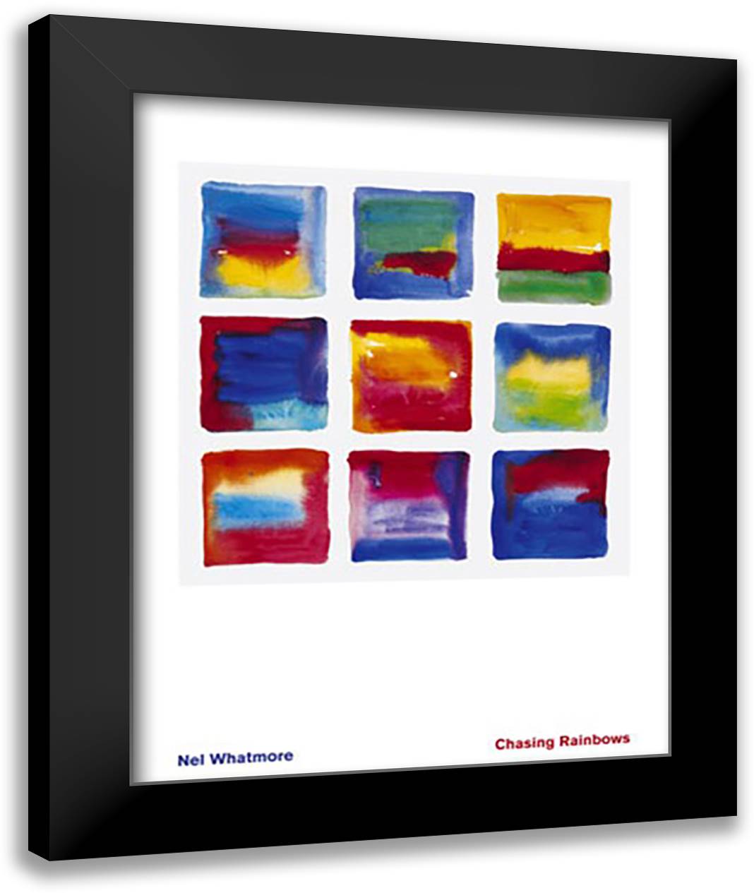 Chasing Rainbows 28x36 Black Modern Wood Framed Art Print Poster by Whatmore, Nell