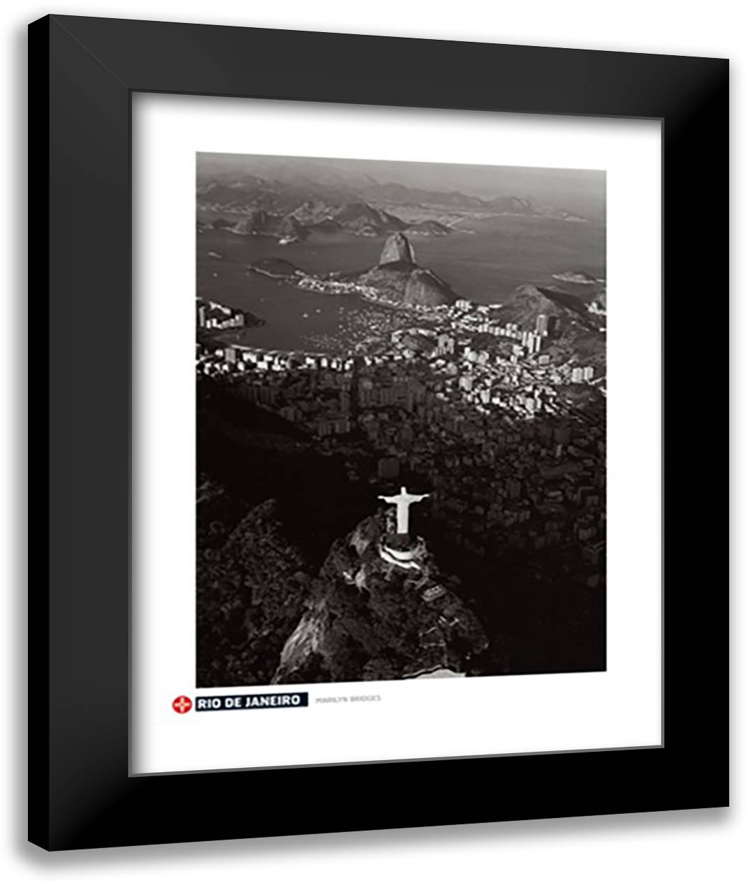 Rio De Janeiro 28x36 Black Modern Wood Framed Art Print Poster by Bridges, Marilyn