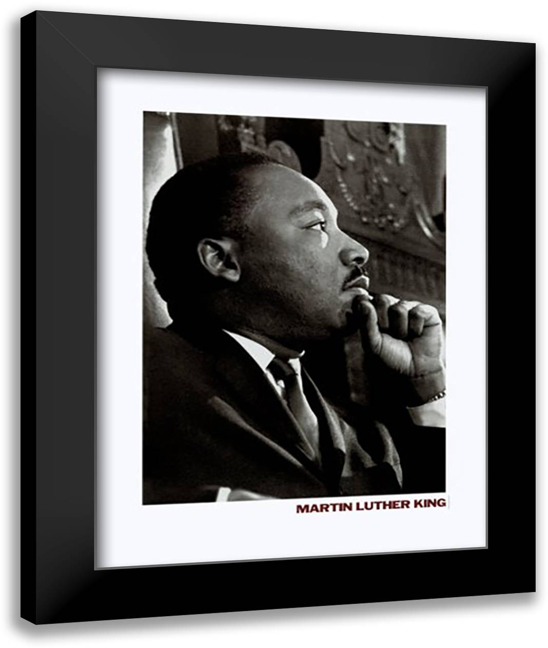 Martin Luther King - I Have A 28x36 Black Modern Wood Framed Art Print Poster