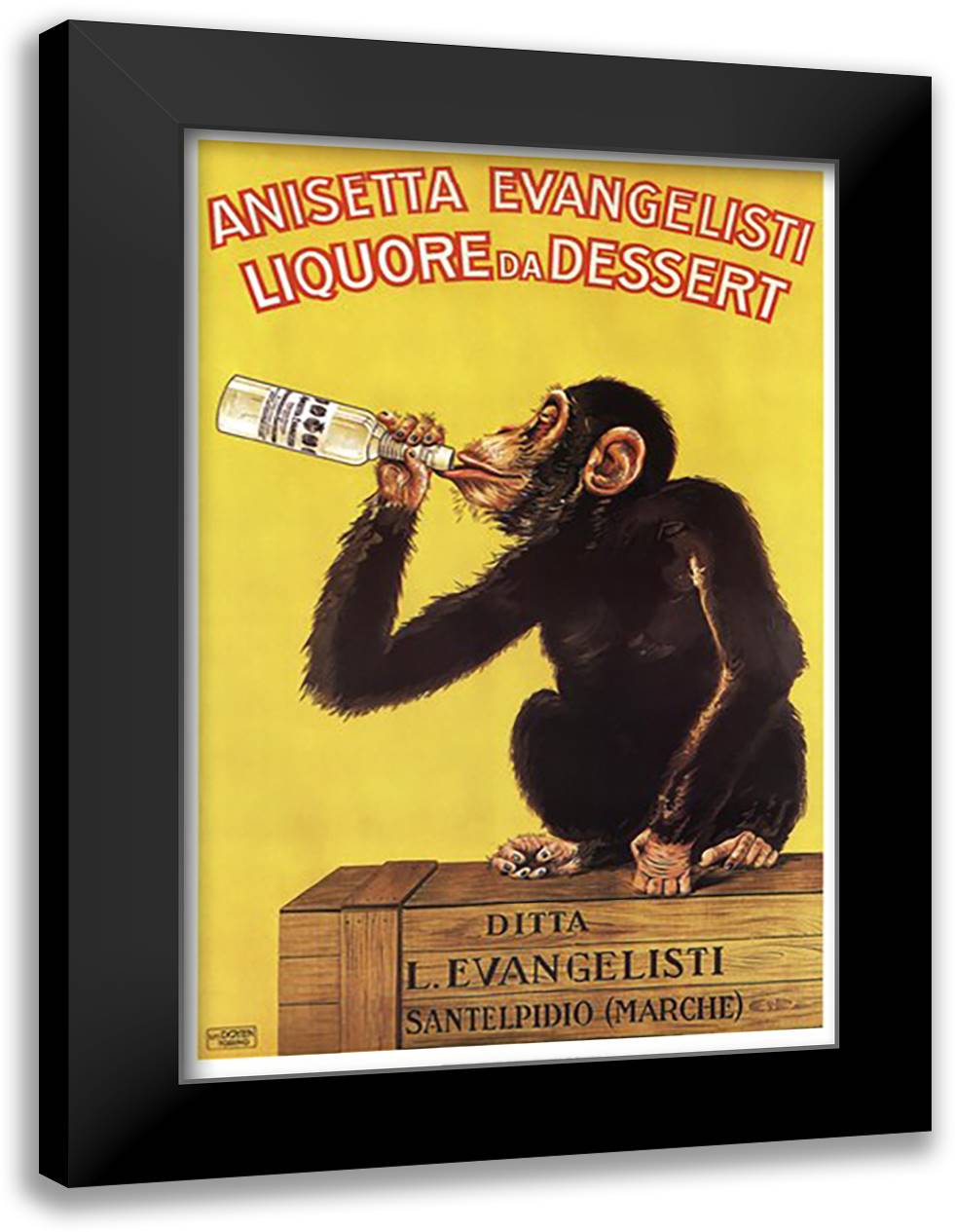 Liquore Da Dessert (Anisetta E 28x40 Black Modern Wood Framed Art Print Poster