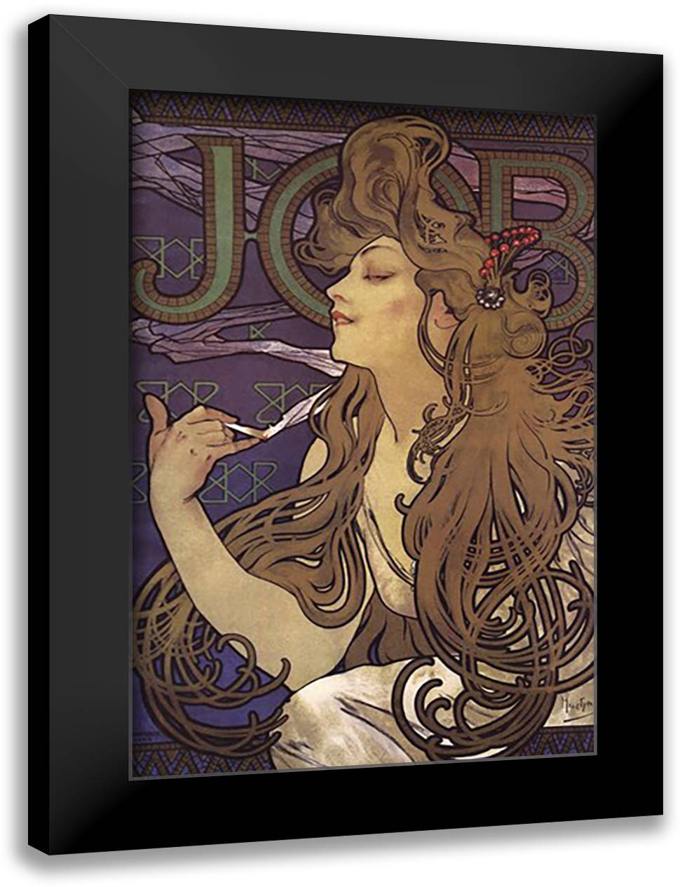 Job, c.1897 28x40 Black Modern Wood Framed Art Print Poster