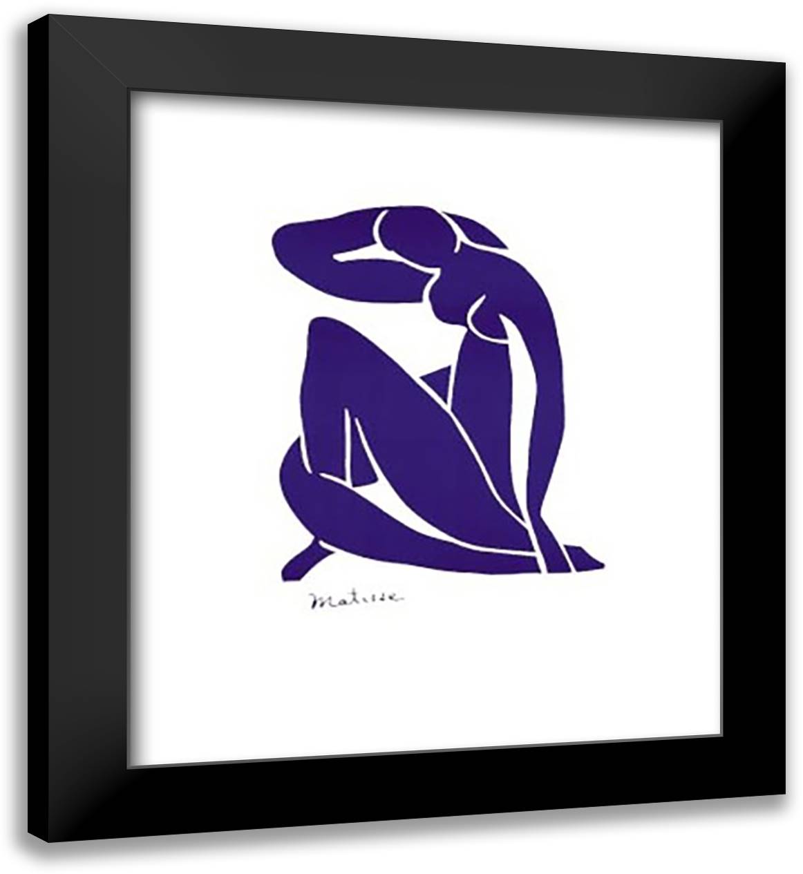 Blue Nude 26x32 Black Modern Wood Framed Art Print Poster by Matisse, Henri