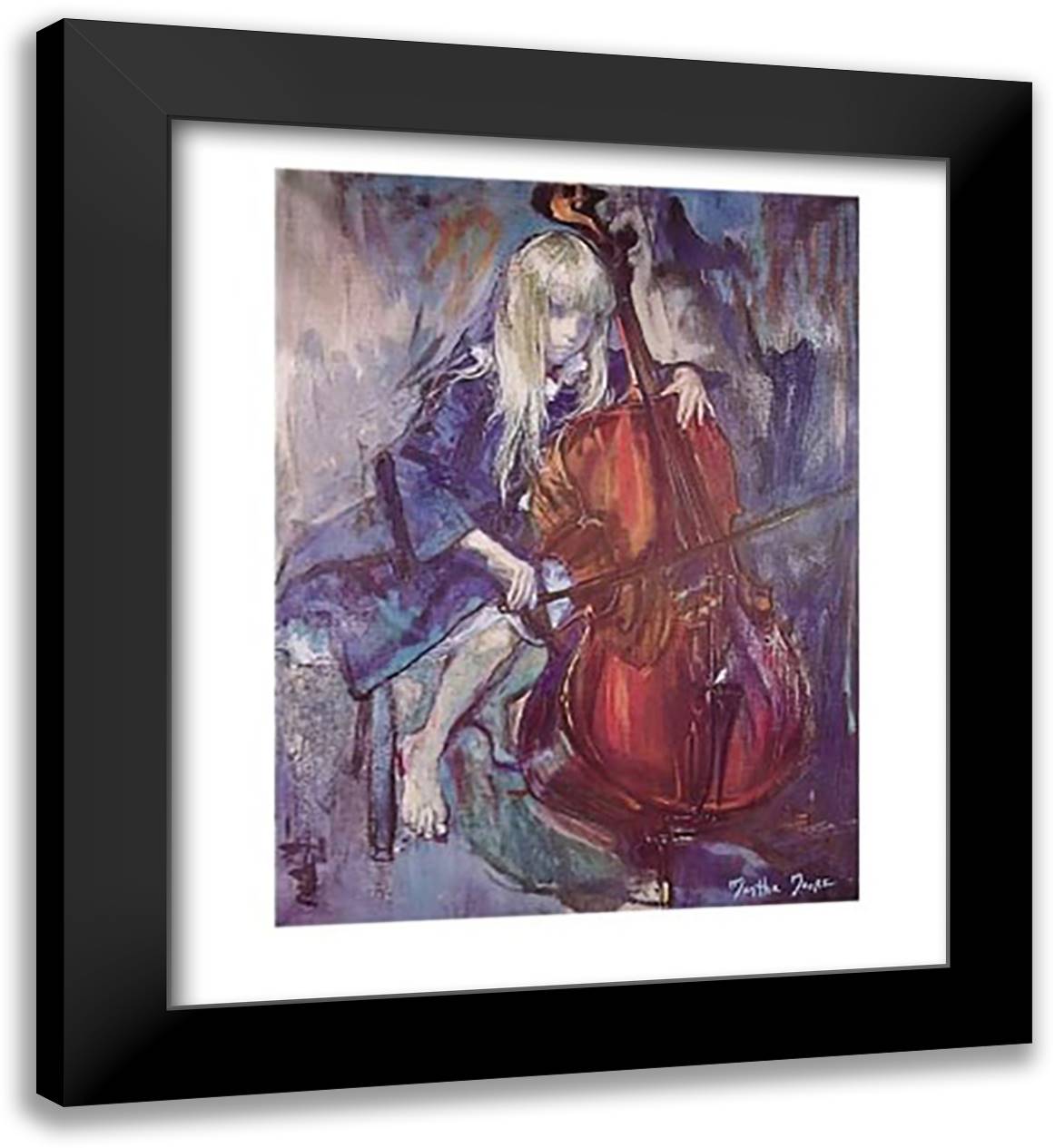 Barefoot Prodigy 26x32 Black Modern Wood Framed Art Print Poster by Moore, Martha