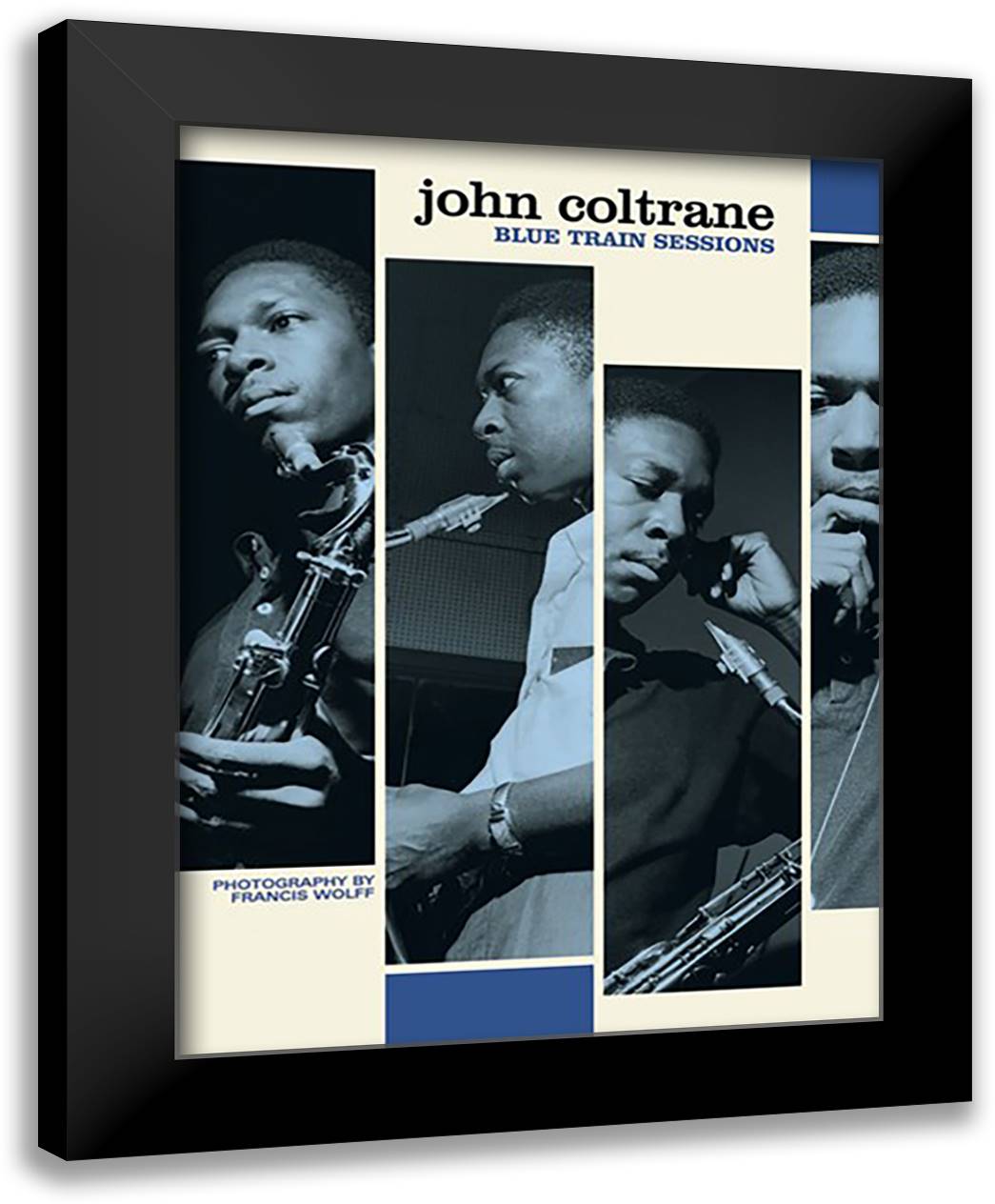Jazz - John Coltrane 20x24 Black Modern Wood Framed Art Print Poster