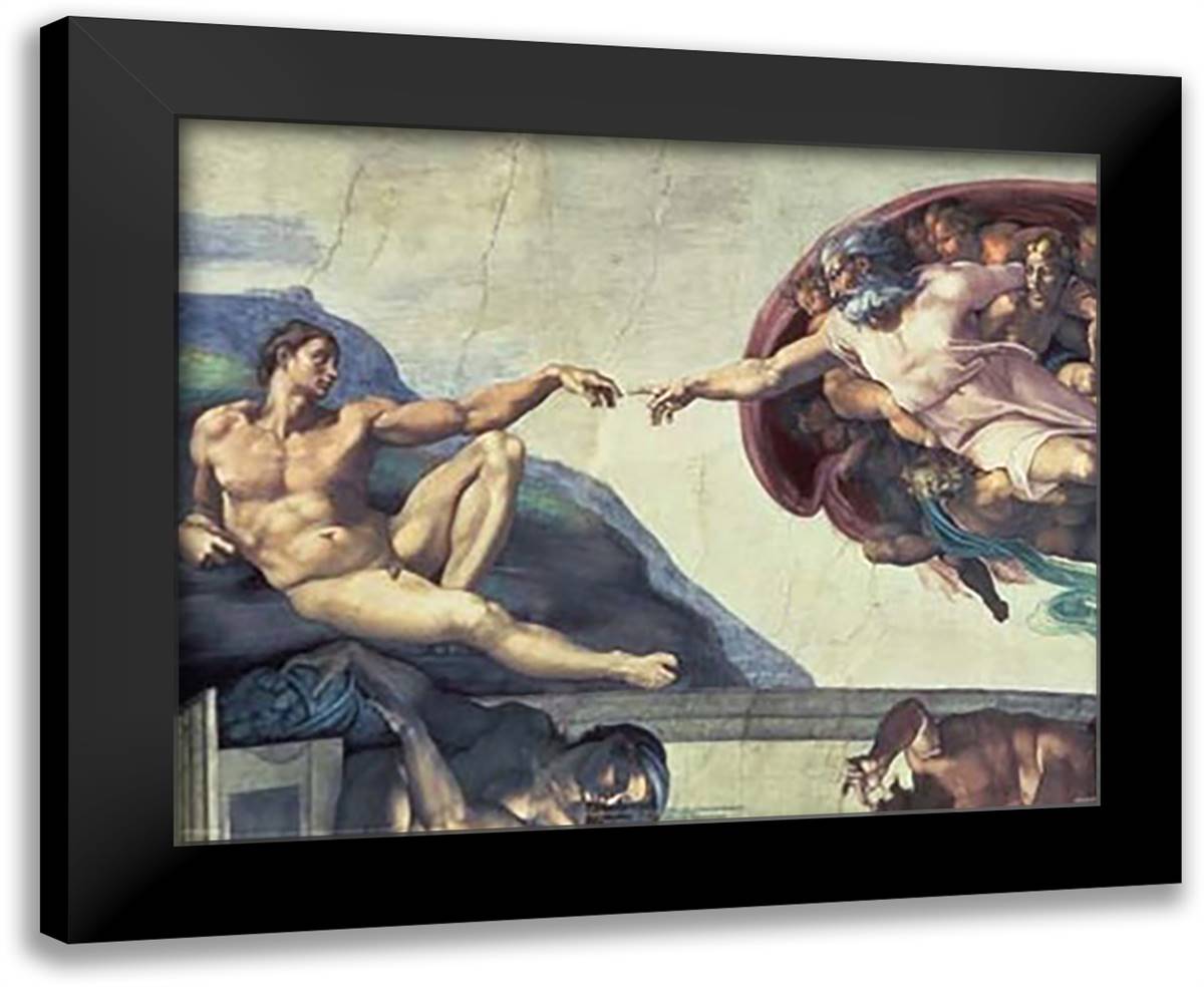 Creation of Ada 24x20 Black Modern Wood Framed Art Print Poster by Michelangelo