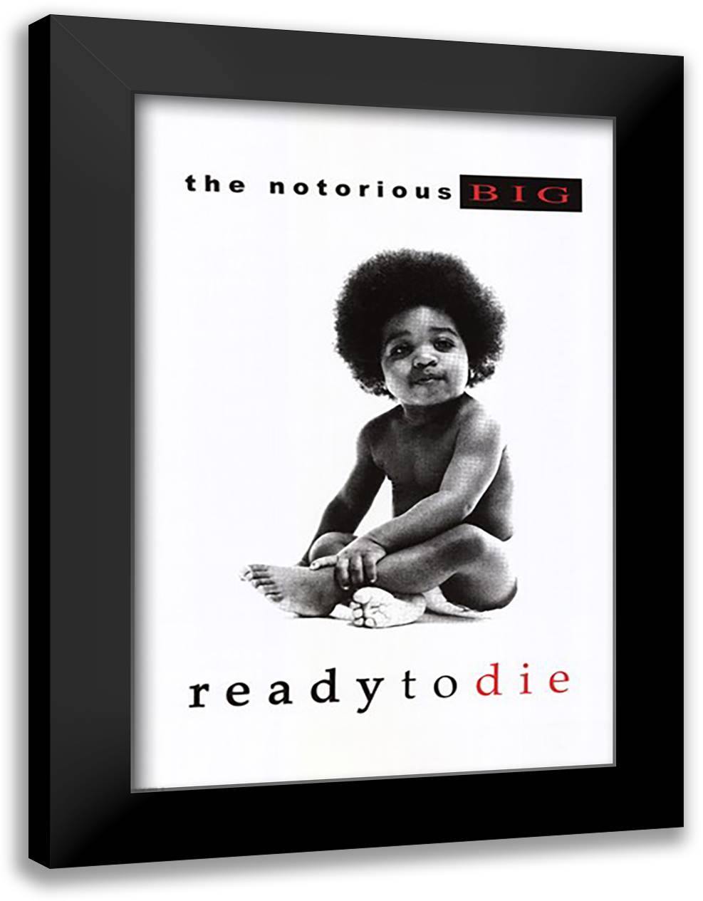 Notorious BIG - Ready to Die 28x40 Black Modern Wood Framed Art Print Poster