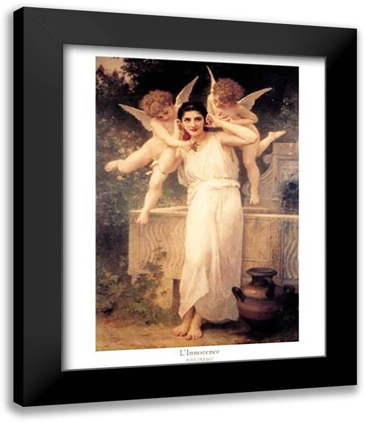 Le Innocence 15x18 Black Modern Wood Framed Art Print Poster by Bouguereau, William Adolphe