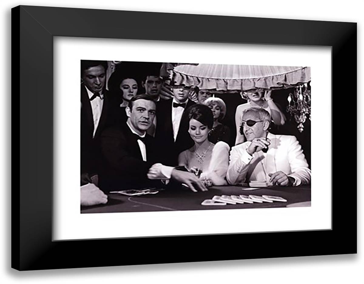 James Bond - Thunderball - Casino 36x28 Black Modern Wood Framed Art Print Poster