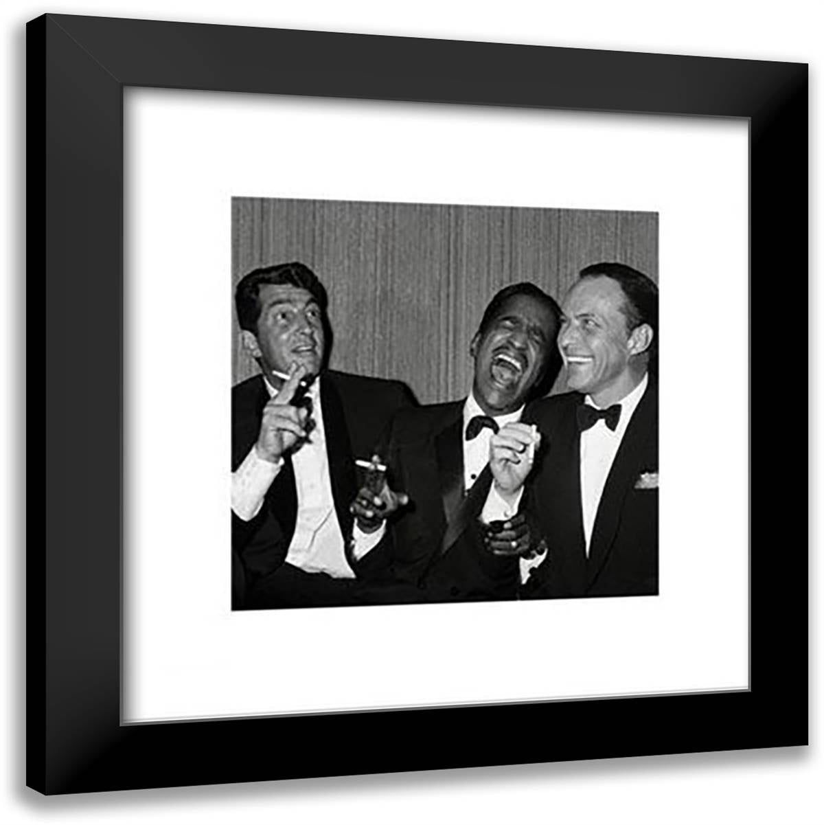 Rat Pack (Carnegie Hall) 20x20 Black Modern Wood Framed Art Print Poster