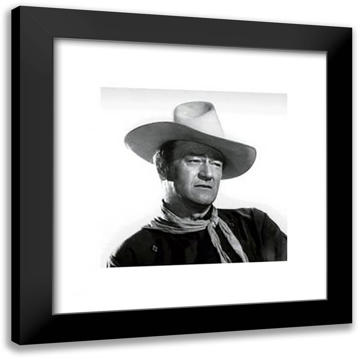 John Wayne 20x20 Black Modern Wood Framed Art Print Poster