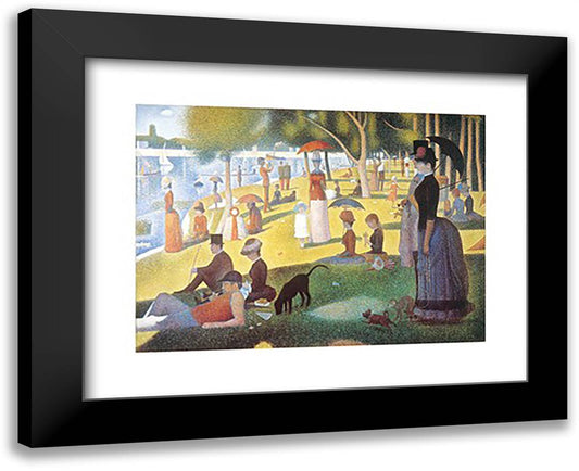 Sunday Afternoon on the Island of La Grande Jatte, c.1886 18x15 Black Modern Wood Framed Art Print Poster by Seurat, Georges