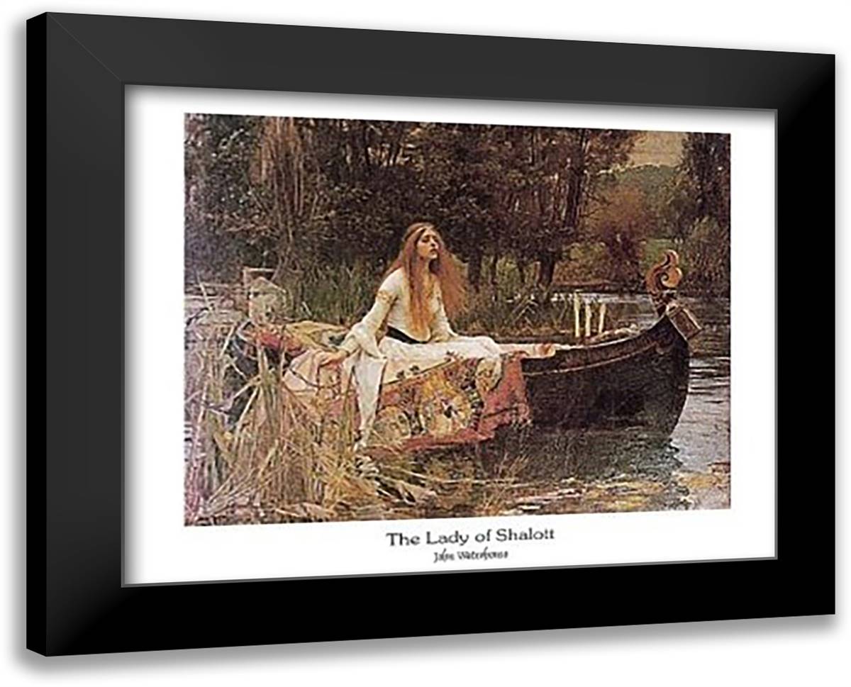 Lady of Shalott, c.1888 18x15 Black Modern Wood Framed Art Print Poster by Waterhouse, John William