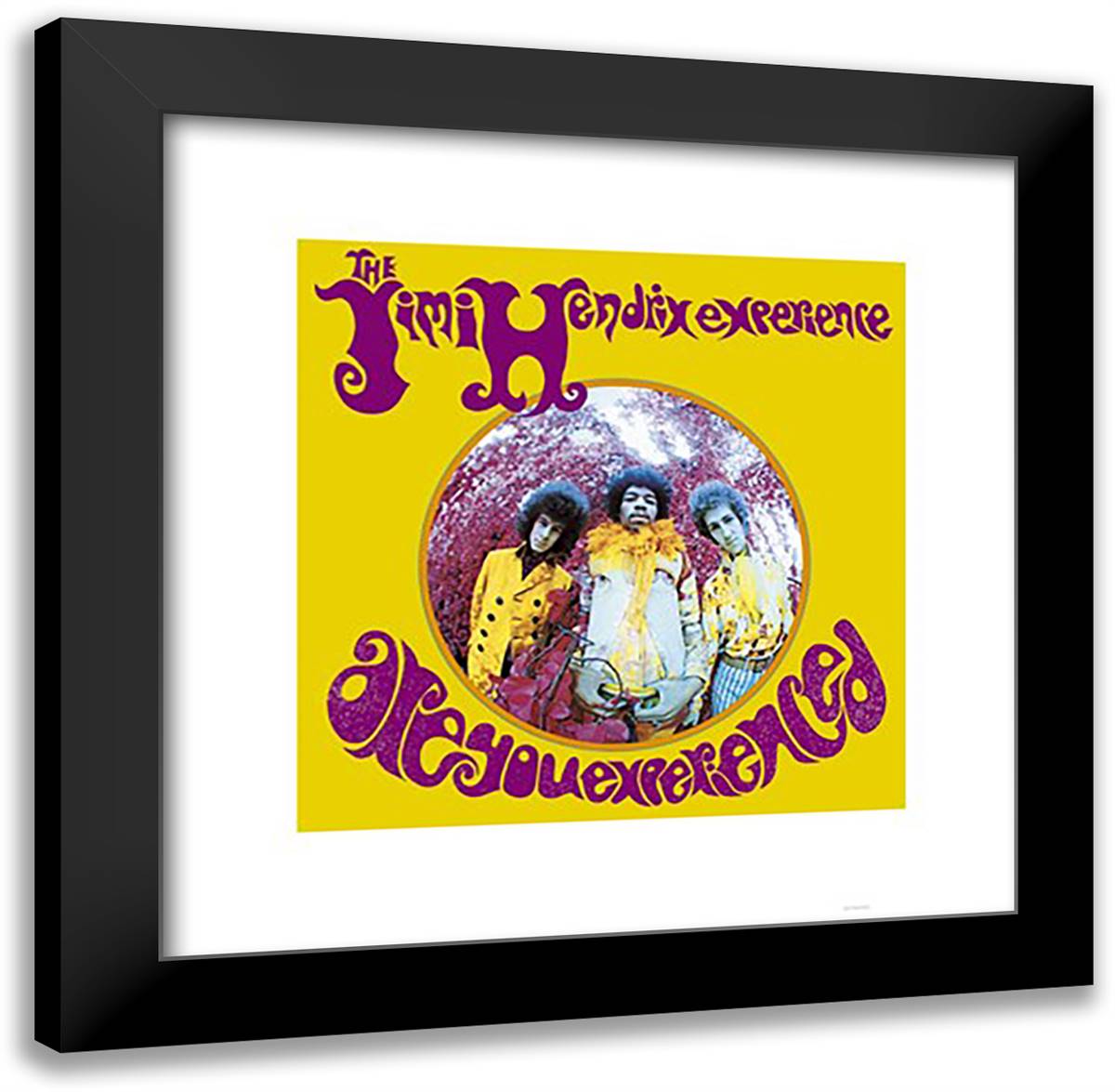 Jimi Hendrix - Experienced 20x20 Black Modern Wood Framed Art Print Poster