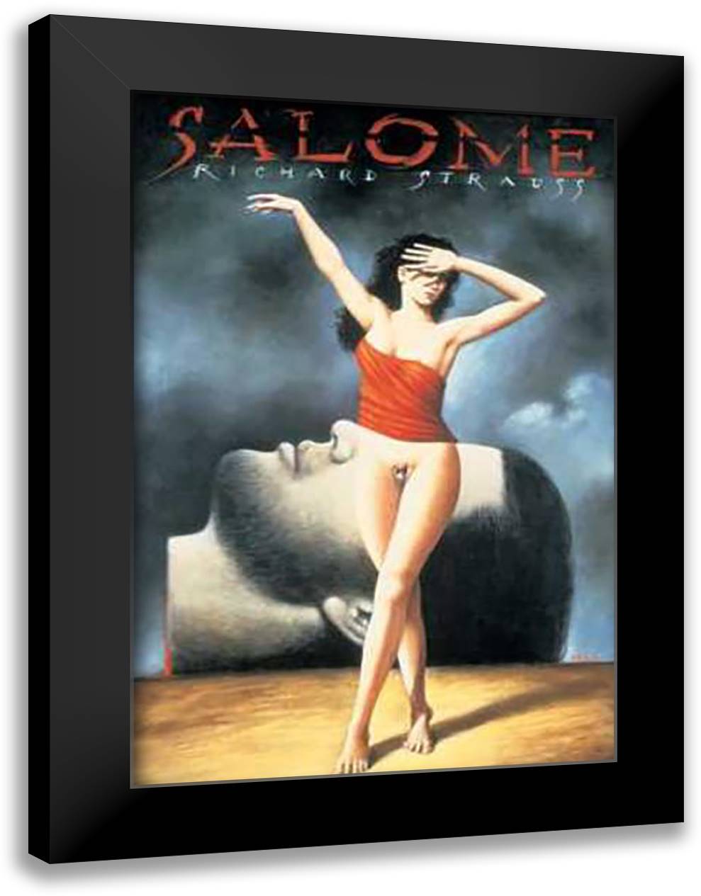 Salome 28x40 Black Modern Wood Framed Art Print Poster by Olbinski, Rafal