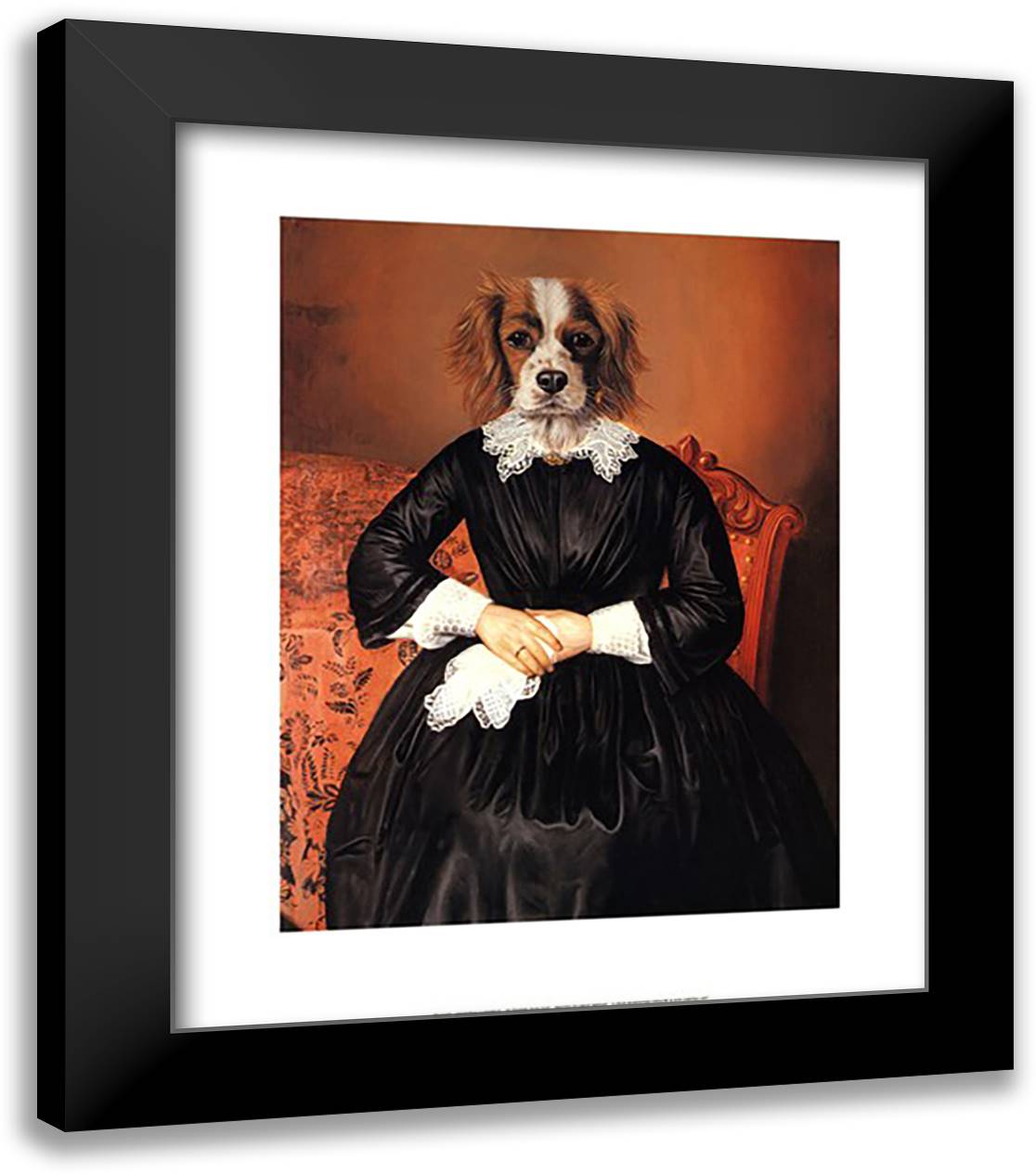 Ancestral Canine II 16x19 Black Modern Wood Framed Art Print Poster by Poncelet, Thierry