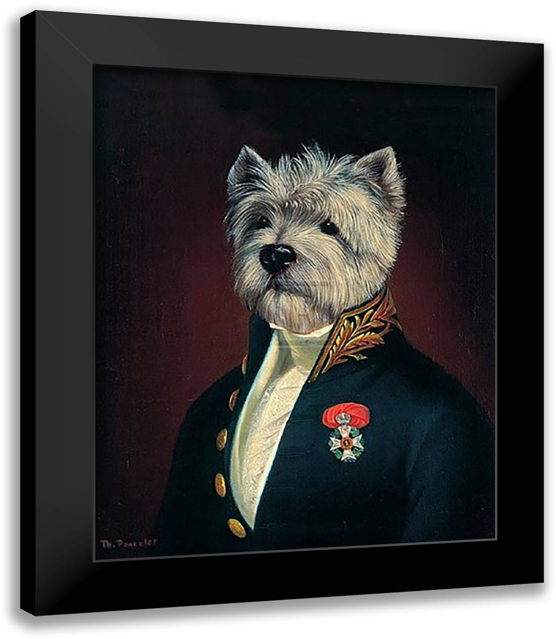 Officer's Mess 15x18 Black Modern Wood Framed Art Print Poster by Poncelet, Thierry
