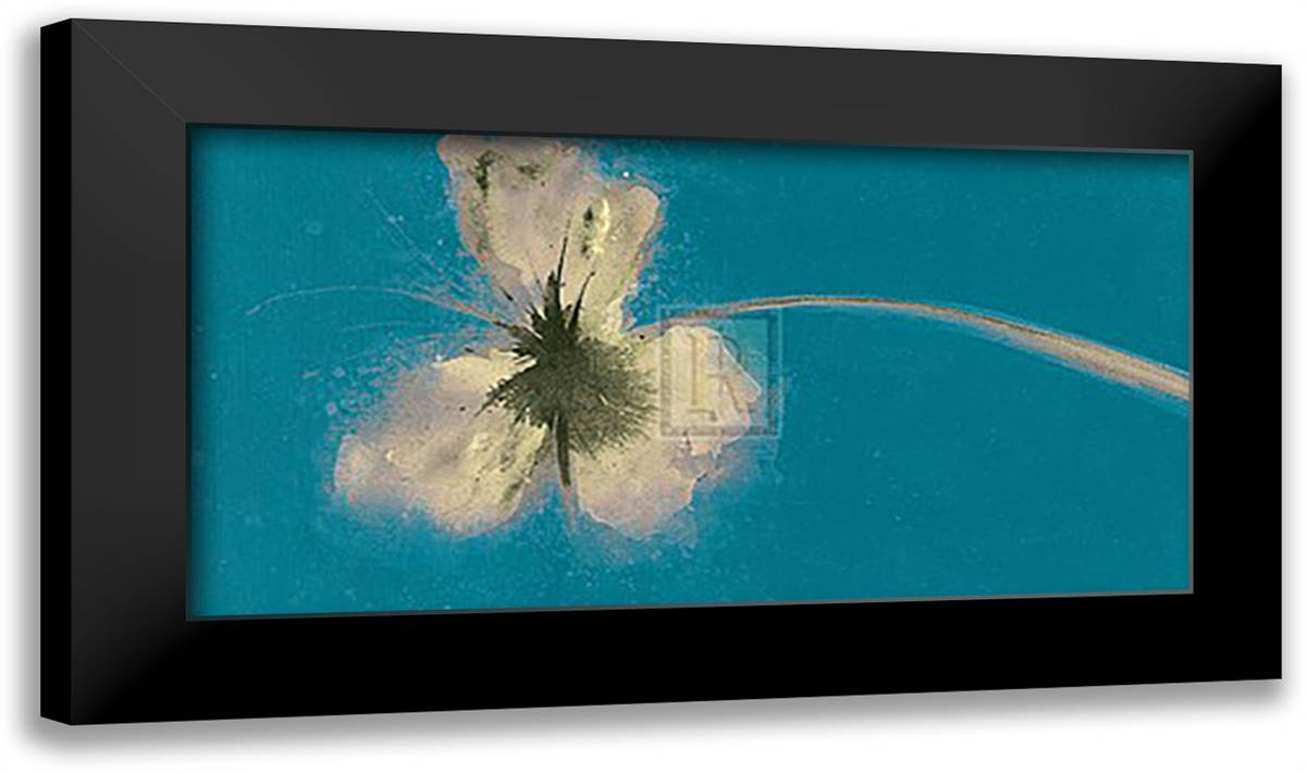 Ethereal Blue II 28x16 Black Modern Wood Framed Art Print Poster by Forrester, Emma
