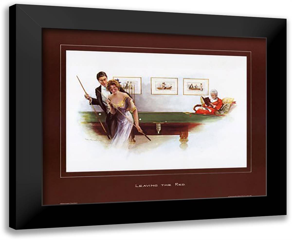 Leaving the Red 24x20 Black Modern Wood Framed Art Print Poster by Hurst